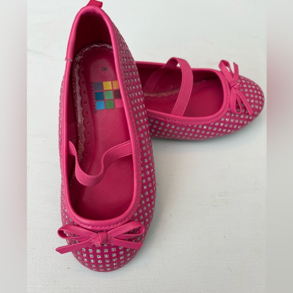 NWOT, healthtex, girls slip on shoes. Glitter bling for your princess! Size 8
